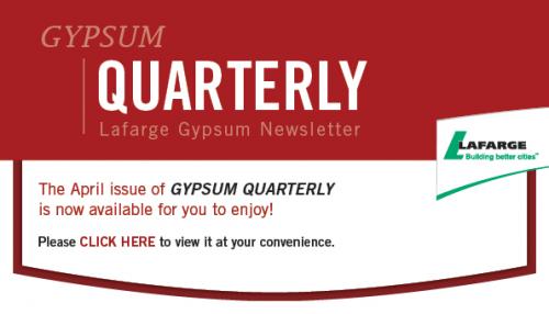 Gypsum Quarterly April 2015