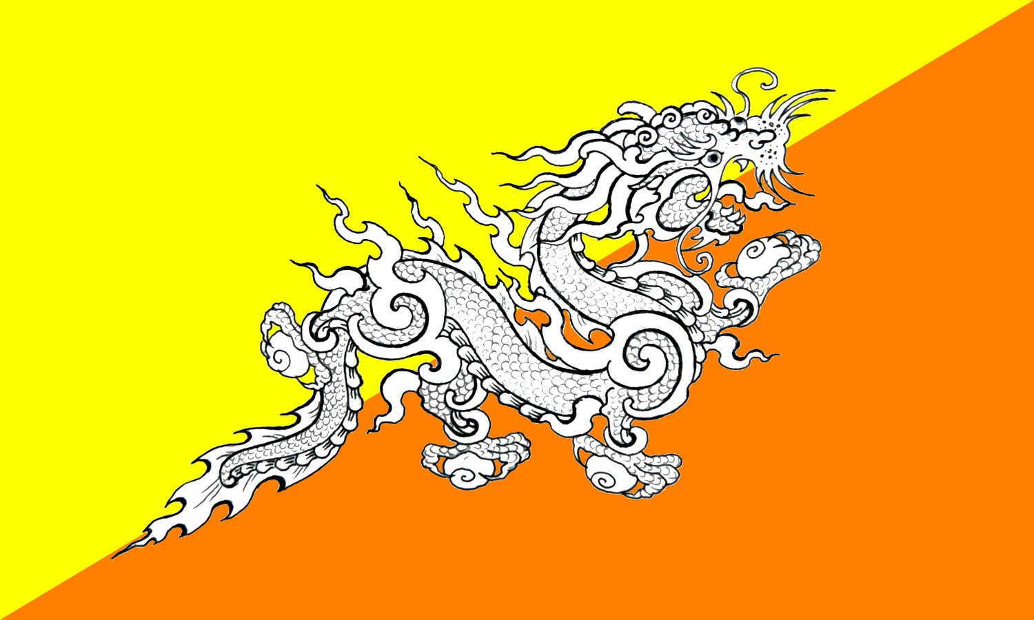 Bhutan's flag